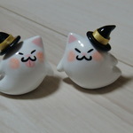 送料無料♪　ハロウィン♪おばけネコセット♪