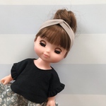 No.239¨̮♡︎ソランちゃんメルちゃん服¨̮♡︎ヘアバンド ベージュ