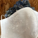 1枚💎夏クール✨冷感💕綿ボイル刺繍夏マスク送料無料💎【洋裁プロ】が作る【Mサイズ】立体マスク　 *:・'°☆ご覧下さい