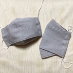 男性用高島ちぢみを使った夏用立体マスク⭐︎通気性、吸水性⭐︎グレー