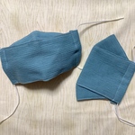 男性用高島ちぢみを使った夏用立体マスク⭐︎通気性、吸水性⭐︎ライトグリーン