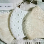 【翌日発送！】夏用マスク3枚セット☆刺し刺繍レース☆洗濯可能☆ひんやり涼感仕様！残り1セット！