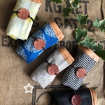 【再販】リネン　レザー　エコバッグ　少量サイズ　サブバッグ　革タグ　ベージュ　刺繍