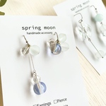 ガラスビーズのアシメピアス・イヤリングNo.03