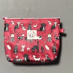 【t様オーダー品】ume＊mew ラミネートポーチ（おしゃれネコ）