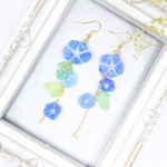 朝顔のフックピアス《青》