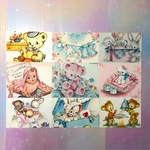 デザインペーパー   A4サイズ  レトロBaby9面♡10枚セット  