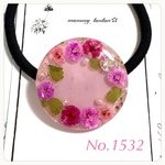 No.1532レジンヘアゴム スワロフスキーお花