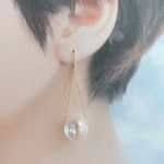 シャボン玉＊ガラスドームピアス
