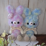 あみぐるみ(^-^)マーブルふたごミニうさぎちゃん(’-’*)♪