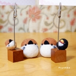 【ご依頼品】スズメ＆燕のメモスタンド / 冬のスズメ