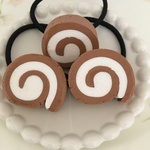 ロールケーキのヘアゴム♡チョコ