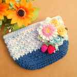 ファンシーポーチ　コサージュ付