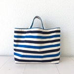 HANPU＊Blue border＊トートバッグ＊エコバッグ