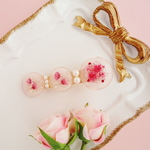 【再販】hair clip ～かすみ草～　ヘアクリップ/クリップ/髪留め/フラワー/花/レジン/ピンク