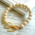 Ribbon＆Cottonpearl  ブレスレット