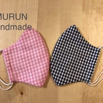 ✳︎お得2点セット✳︎   紺色ギンガムチェック柄＆ピンク色ギンガムチェック柄　　裏面ホワイトダブルガーゼ