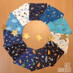 3枚セット⭐︎ ガーゼ とタオルのミニハンカチ　　宇宙③