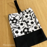《在庫限り》サッカーボール柄シューズバッグ/白