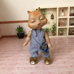 クマちゃんロンパース・ストライプ scon 6/18