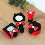 大人可愛い！黒猫のメイクセット♥レッドカラー♥フェルトままごと