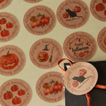 【No111】48枚　ハロウィンのラッピングシール 