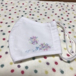 サラシとダブルガーゼの刺繍マスク