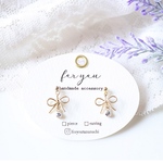 ribbon ... ゆれるピアス/樹脂ノンホールピアス（イヤリング）　