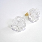 360.ice rose 一粒ピアス◇イヤリング　氷の薔薇
