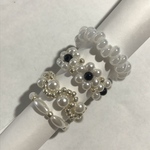 ビーズリング 4つセット ゴールド
