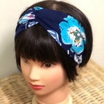 【浴衣リメイク】ヘアアクセサリー リンクコーデ クロスターバン リボンヘアバンド