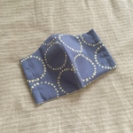 【コットンリネン】夏マスク・立体マスク・北欧(グレー)・ゴム付き調整可