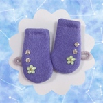 補聴器カバー(お花)青紫