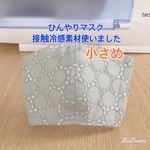  [送料無料]  ひんやりマスク　サークルレース　ミント色　小さめ