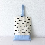 28×20.5 Ribbon×light blue＊シューズバッグ
