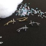 飛行機ピアス（流れ星）