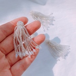 ♡#32(2pcs)＊クリアビーズのタッセル＊