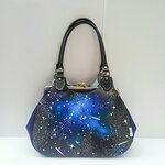 星空のがま口バッグ