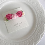バラと小花のバレッタ