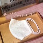 【大人用、冷感】綿レースのひんやり立体マスク