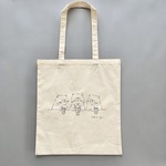 Lサイズ「憧れのクリームソーダ」手描きデザイン　トートバッグ
