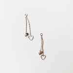 【4pcs silver#41】シンプルハートチャーム