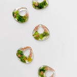 【4pcs】flowerしずくチャーム