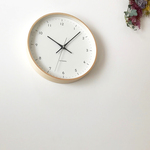 plywood round wall clock 12 ナチュラル 電波時計 連続秒針 km-80N