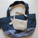 a様ご依頼品　くじらのトートバッグ（子くじらのミニポーチ付き）