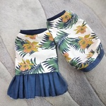 犬服！デニム風重ね着タンクトップ