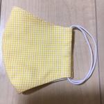 ハンドメイド★大人用マスク★チェック柄★黄色★夏