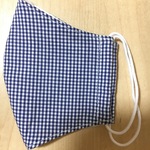 ハンドメイド☆マスク大人用☆チェック柄★紺