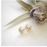 ピアス　or  イヤリング /ヴィンテージアクセサリー/ヴィンテージ アクセサリー ブライダルアクセサリー /ウェディングアクセサリー/flua  ／ホワイトストーンフィリグリー
