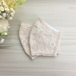 夏マスク♡大人可愛いレースマスク♡刺繍が上品♡ピンクベージュ